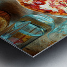 Pepperoni Pizza Pie Portrait Metal print