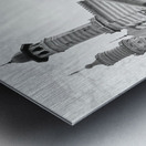 Murat Shriners Centre in Grayscale Metal print