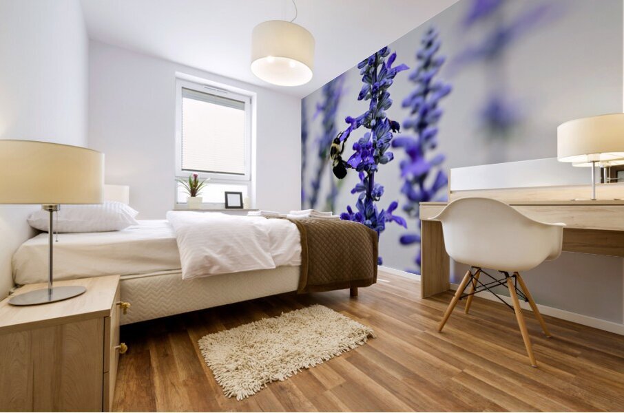 Lavender Towers and the Bee Impression murale