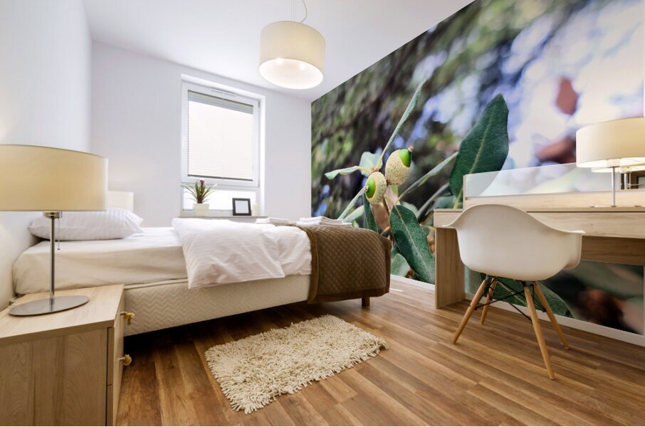 Nature’s Little Lanterns: A Hidden Symphony of Light and Green Impression murale