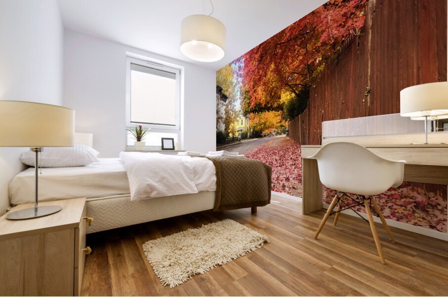 Fall Over the Fence  Mural print