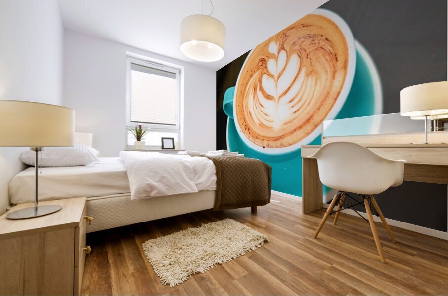 Latte Bloom April 2025 Art in a Cup Impression murale