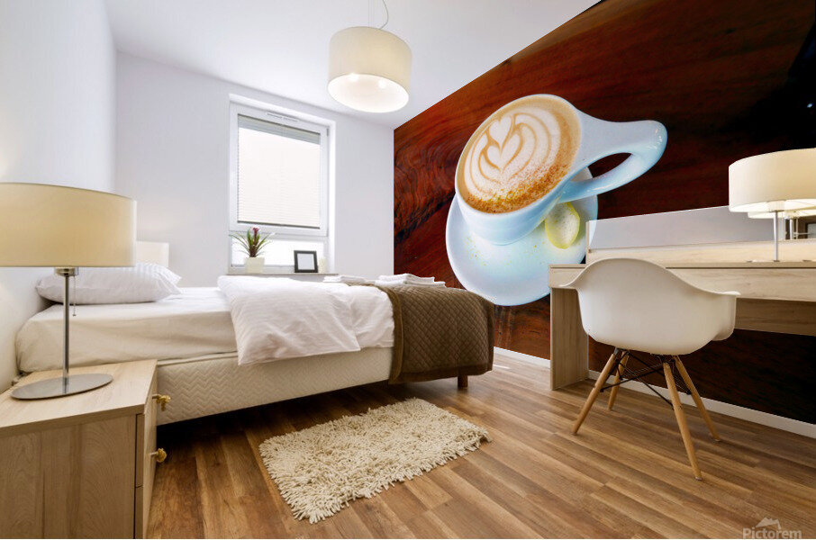 I Heart Coffee Mural print