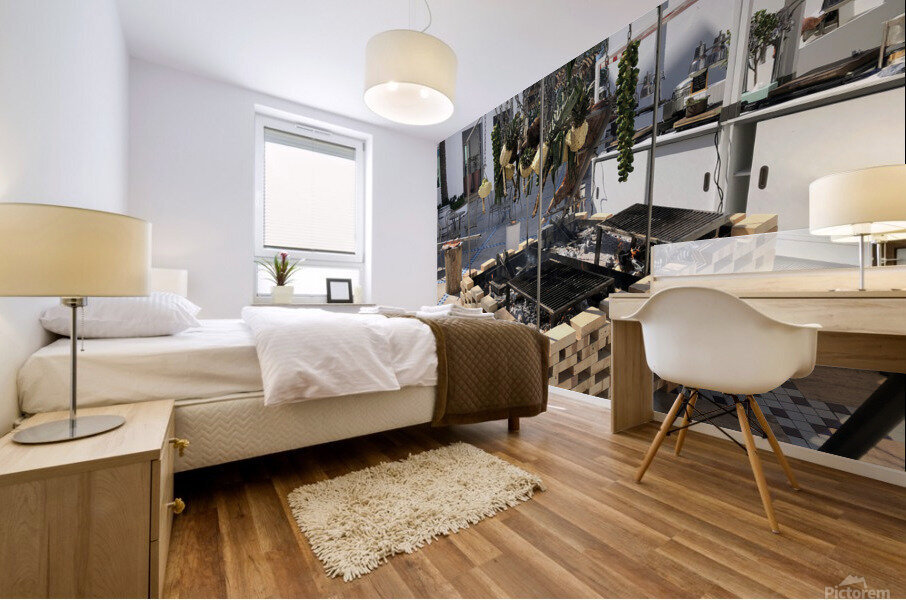 Outdoor Sunkist Grilling Dubai Style Mural print