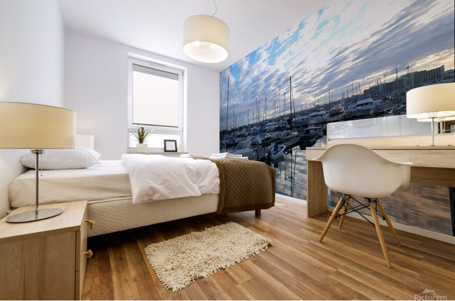 Anchored By Clouds Mural print