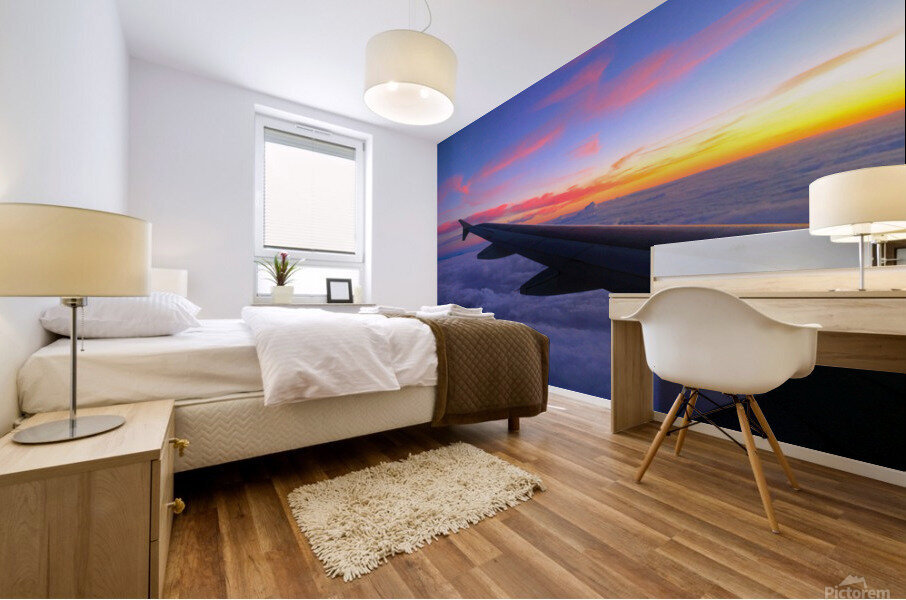 Flying into the Sunset 4 Mural print