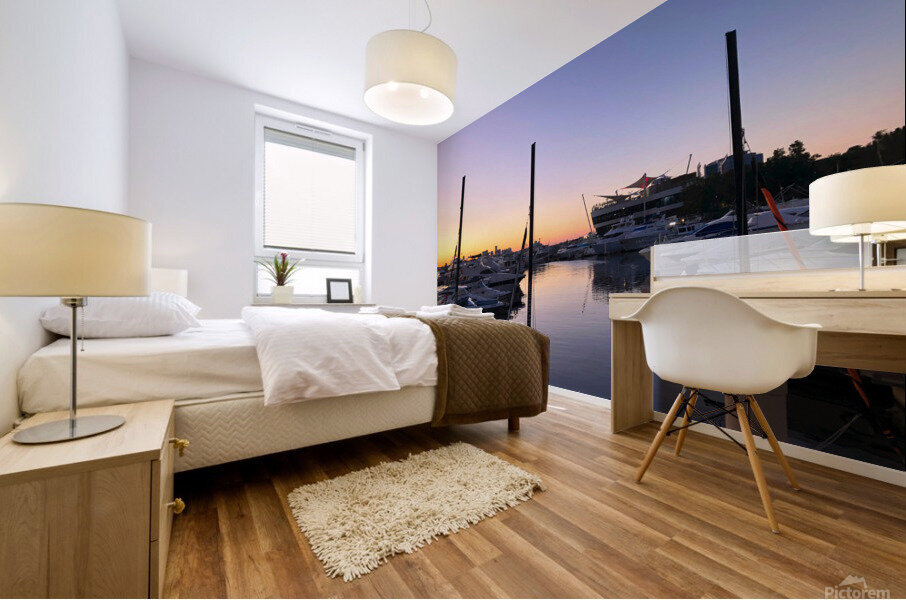 Docks of the Desert Dubai Style Mural print