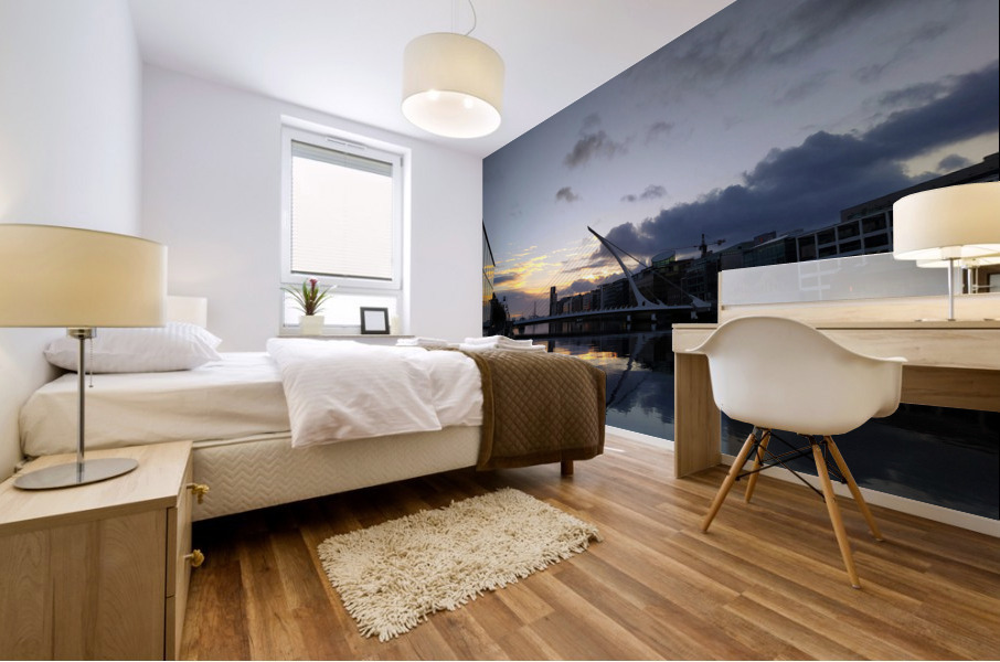 Calm Along River Quay 1B Mural print