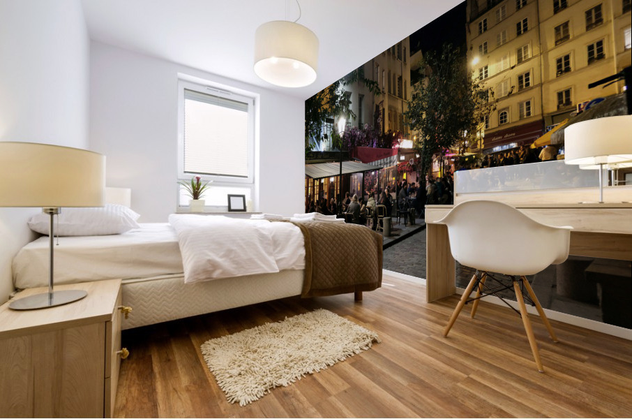 Streets of Paris -- Night Life 2 Impression murale