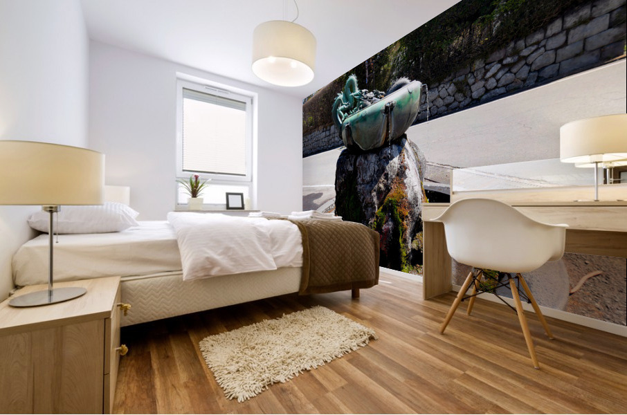 Dragon Bowl Sculpture Water Fountain 2 Impression murale