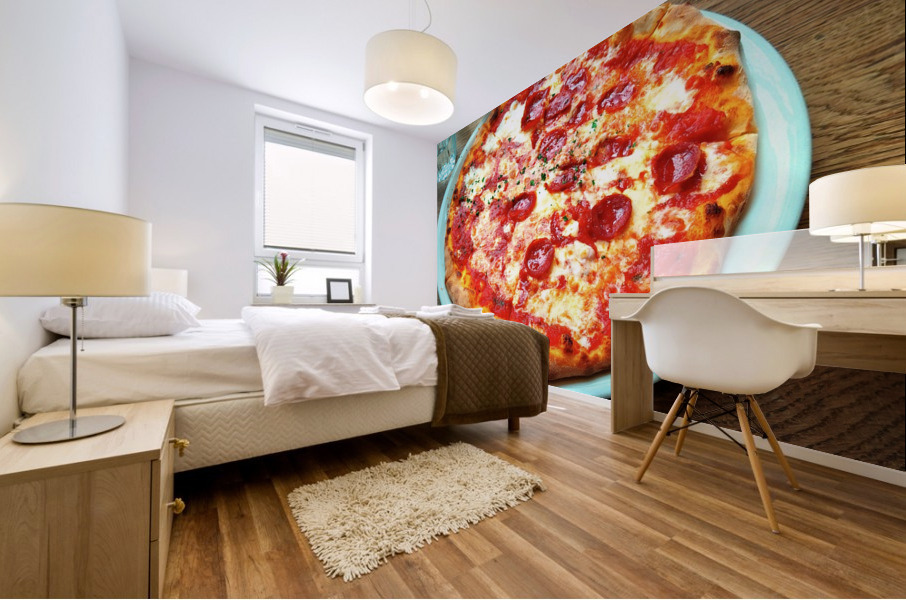 Pepperoni Pizza Pie Portrait Mural print
