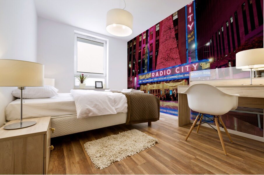 Neon Christmas at Radio City Impression murale