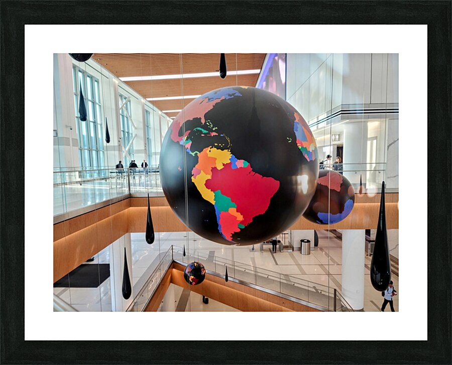 Hemispheres in Flight at  La Guardia Airport Picture Frame print