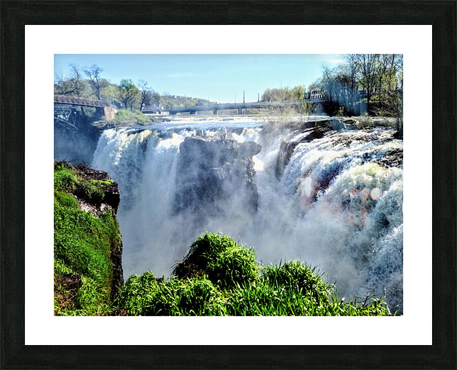Power in Stillness: The Falls of Paterson NJ Picture Frame print