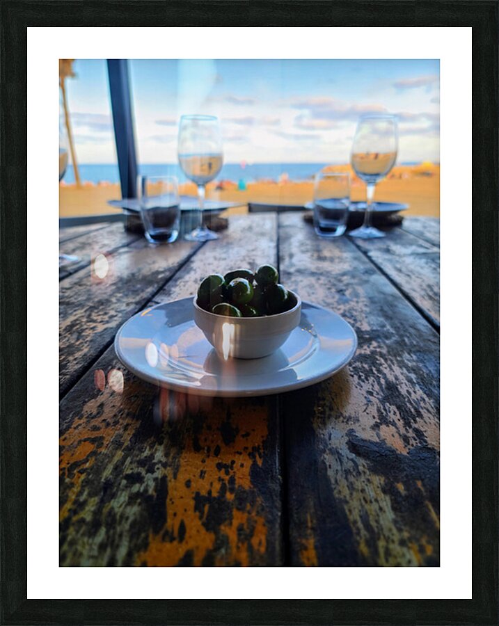 Olive Beach Dining:The Taste of Silence Picture Frame print