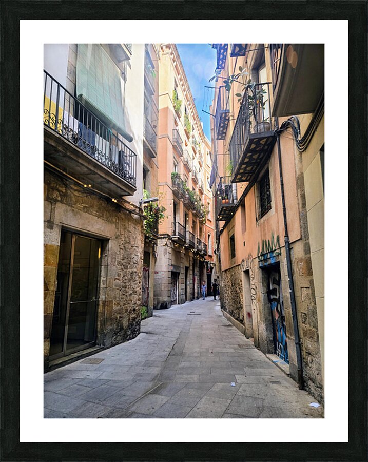 Streets of Barcelona: Where the Shadows Sleep Picture Frame print
