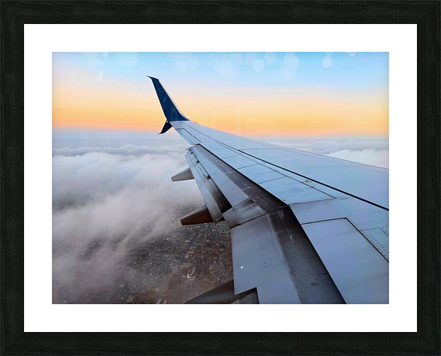 Above the Bay of SanFran– A Quiet Drift at Dusk - Spring 2025 Picture Frame print