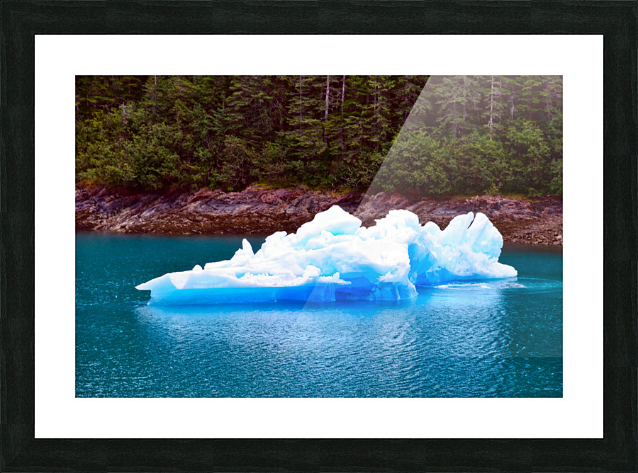 No Man is an Island Iceberg Picture Frame print