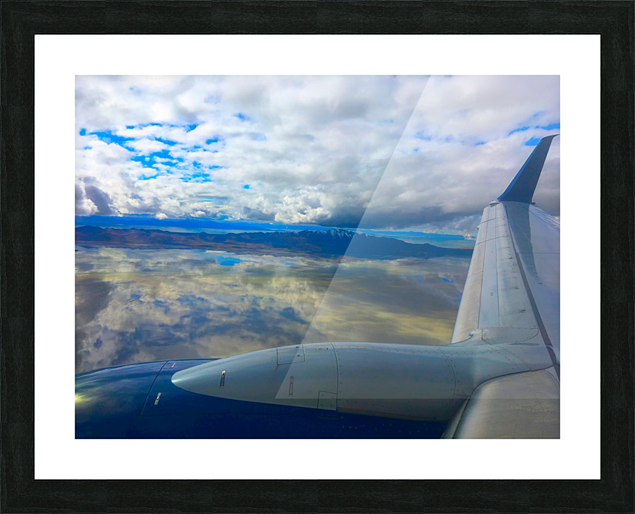 Reflections Over Great Salt Lake  Picture Frame print