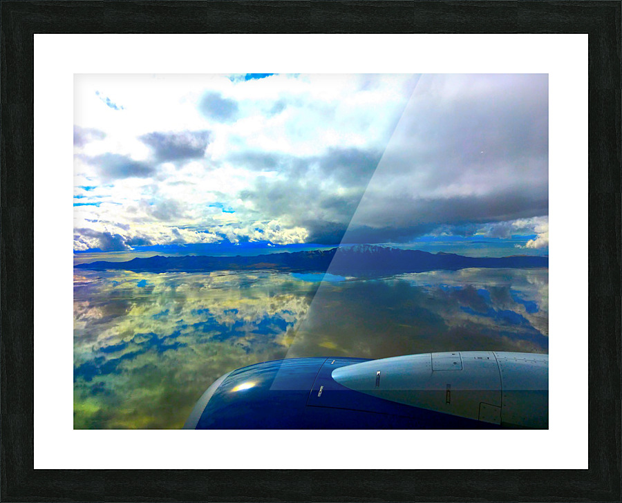 Reflections Over Great Salt Lake  2 Picture Frame print
