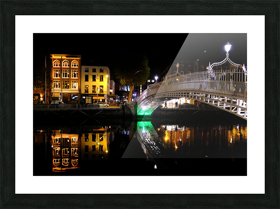 Dublin Dreams along River Quay 1B Picture Frame print
