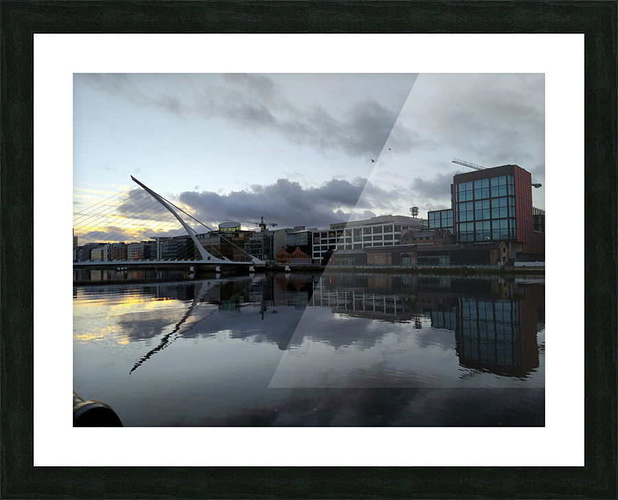 Calm Along River Quay 1 Picture Frame print