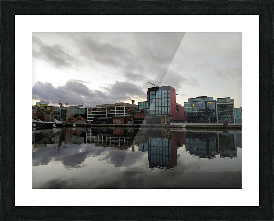 Calm Along River Quay 3 Picture Frame print