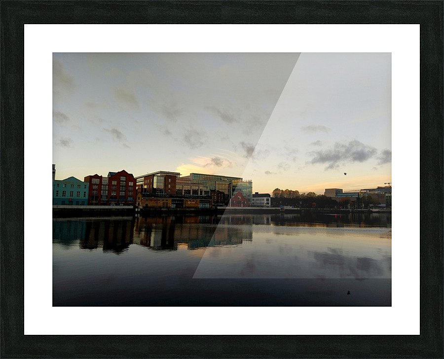 Calm Along River Quay 2 Picture Frame print