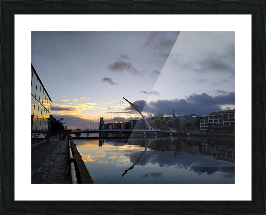Calm Along River Quay 1B Picture Frame print