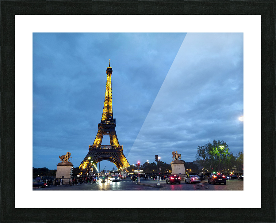 Eiffel Tower at Night 2B Picture Frame print