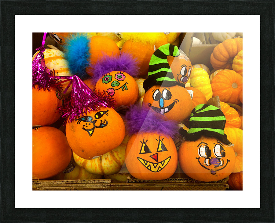 Halloween Pumpkin Faces Impression et Cadre photo