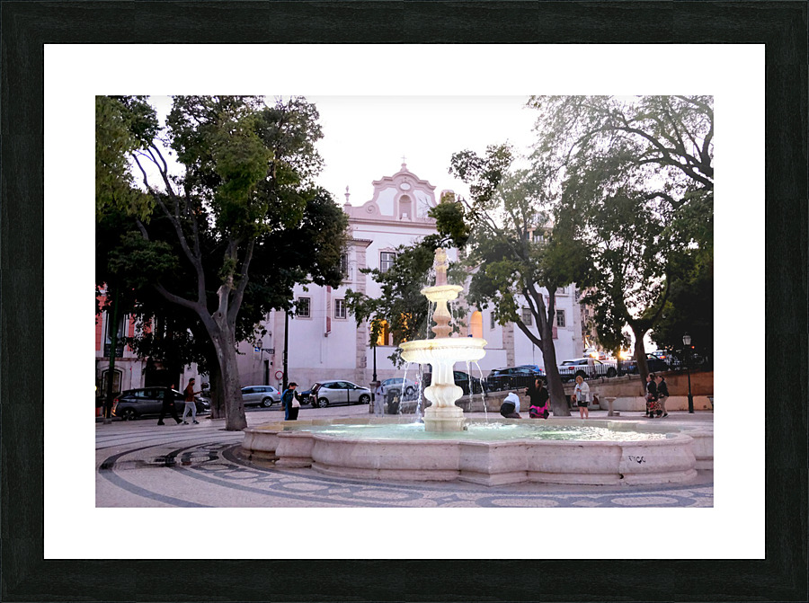 Lisbon Water Fountain 2 Picture Frame print
