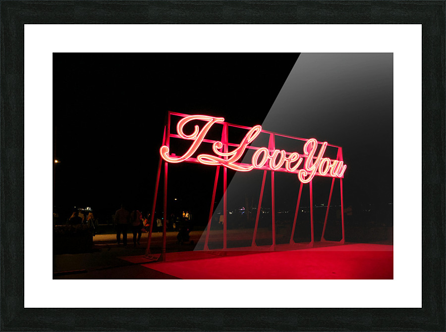 I LOVE YOU Sign Picture Frame print