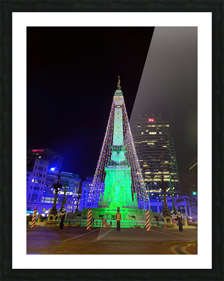 Christmas Tree Lights Picture Frame print