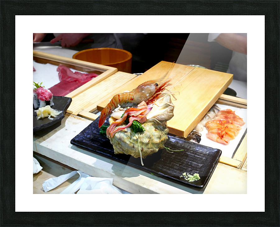 I Sea You Peeking Prawn Picture Frame print