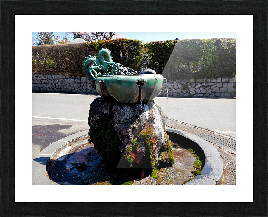 Dragon Bowl Sculpture Water Fountain 2 Impression et Cadre photo