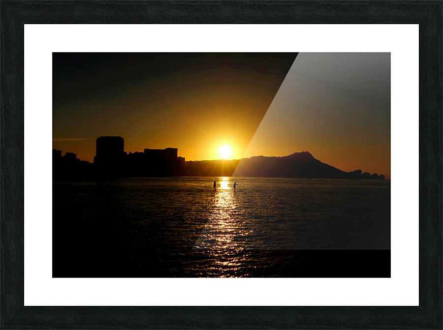 Paddle Board Sunrise Picture Frame print