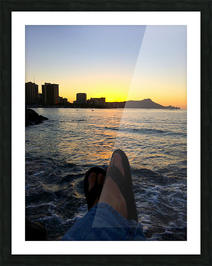 Sitting by the Dock of the Bay Sunrise Picture Frame print
