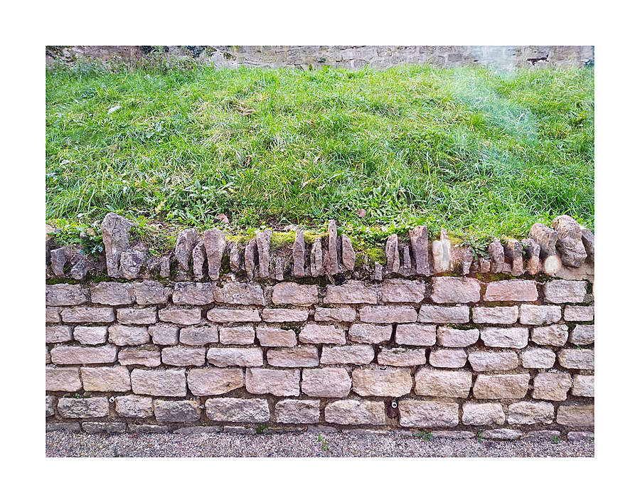 Barbed Stone Wall Picture Frame print