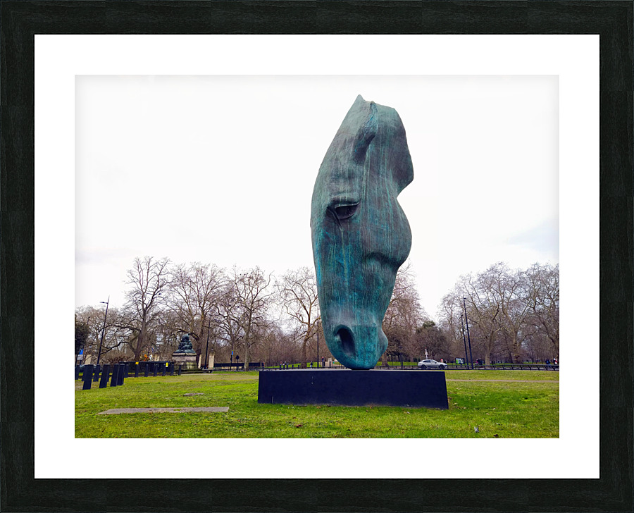 Horsehead Sculpture Picture Frame print