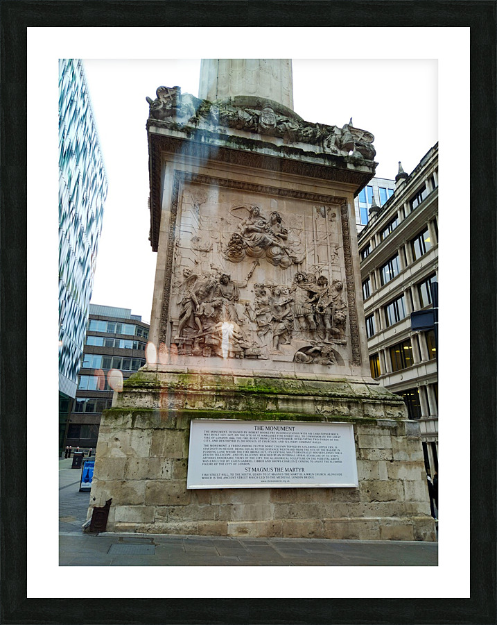 The London Monument Picture Frame print