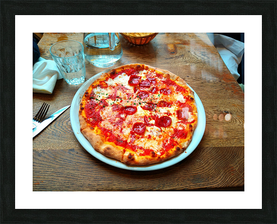 Pepperoni Pizza Pie  Picture Frame print