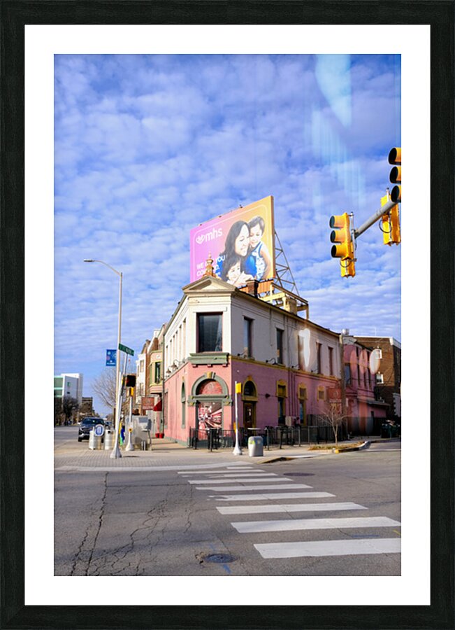 Flatiron Corner Glow Picture Frame print