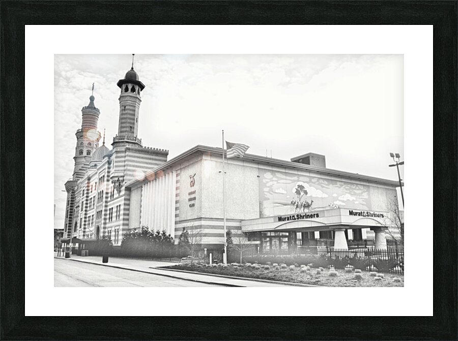 Murat Shriners Centre in Grayscale Picture Frame print