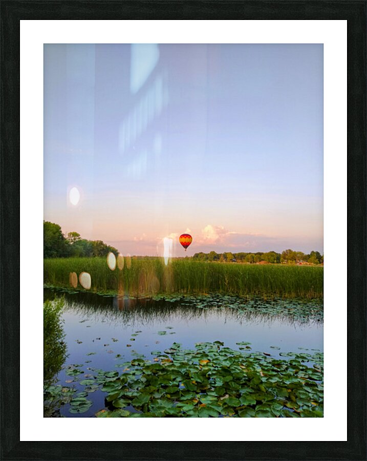 Balloon Over Long Lake Picture Frame print