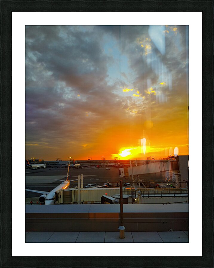  Runway Sunset Picture Frame print