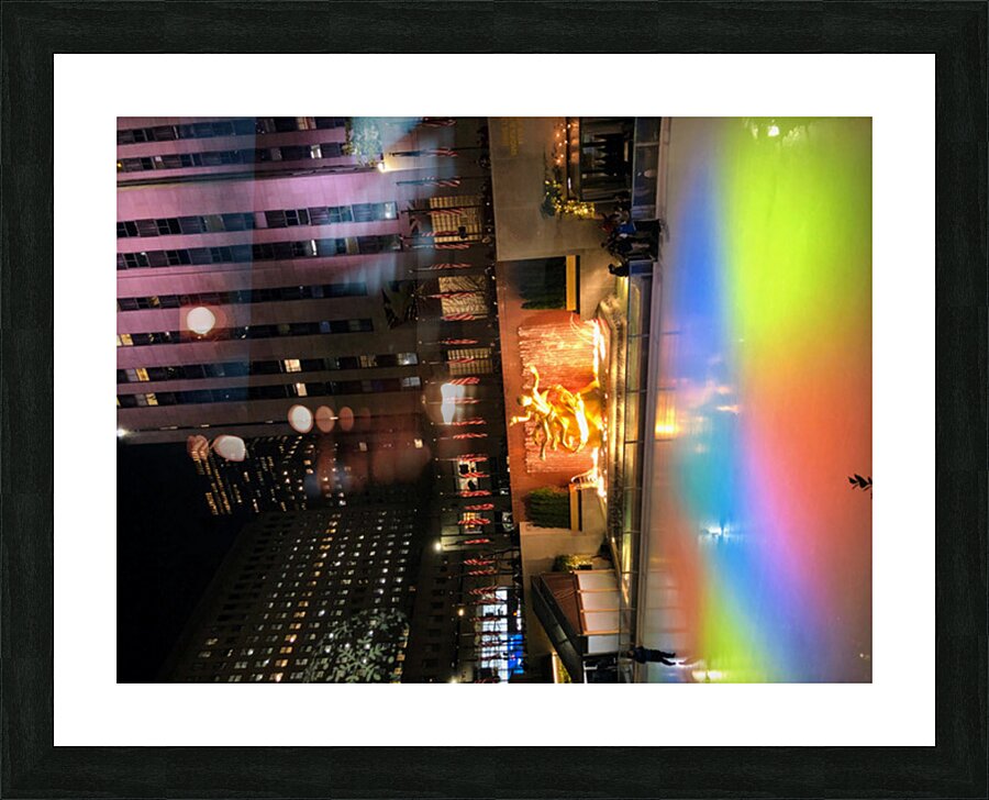 Color on Ice: Rockefeller Nights Picture Frame print
