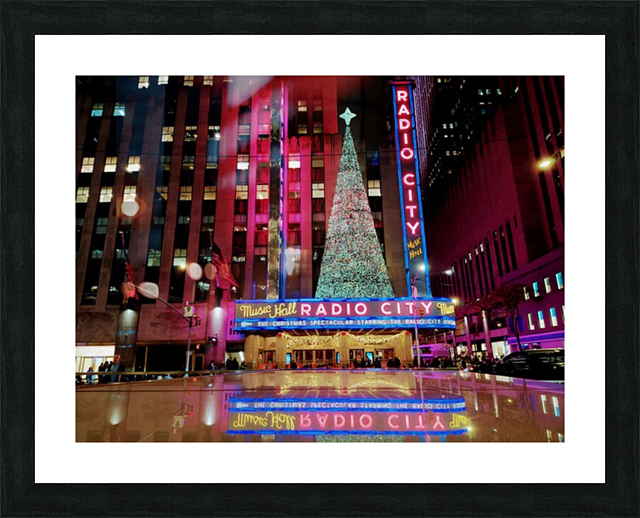 NYC Reflections of Radio City Music Hall  Picture Frame print
