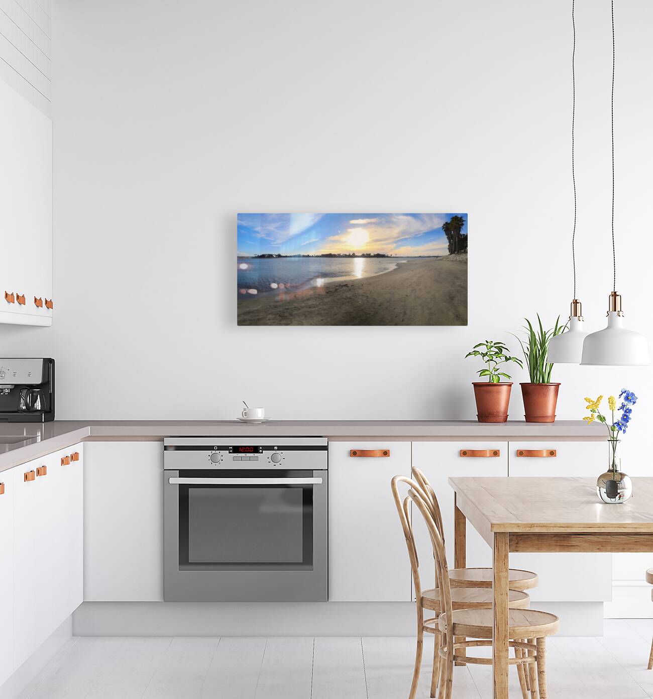 Panoramic San Diego Sunset on the Beach  Reproduction