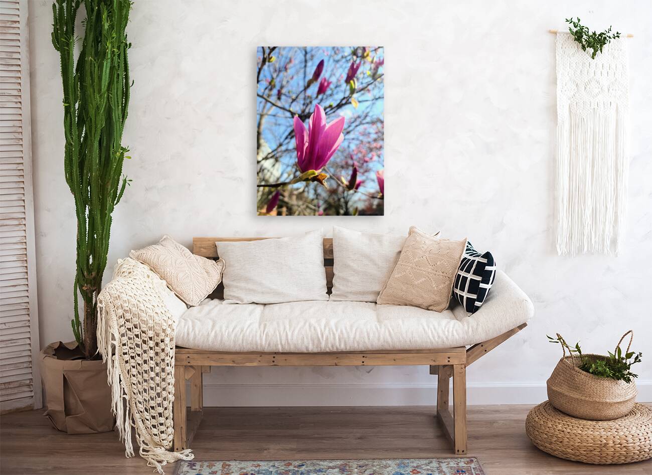 Magnolia Spring Bloom with Buds Reproduction